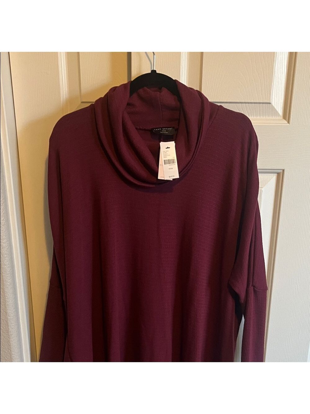 Lane Bryant Burgundy Cowl Neck Top